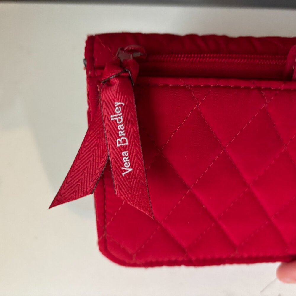 Vera Bradley Red Rose Print Wristlet Wallet - Picture 8 of 8